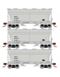 Athearn 81058 HO Scale ACF 2970 2 Bay Covered Hopper ACF Leasing ACFX 3 Pack