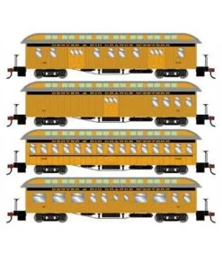 Athearn 84844 HO Scale Overland Passenger Car 4 Pack Denver & Rio Grande Western D&RGW
