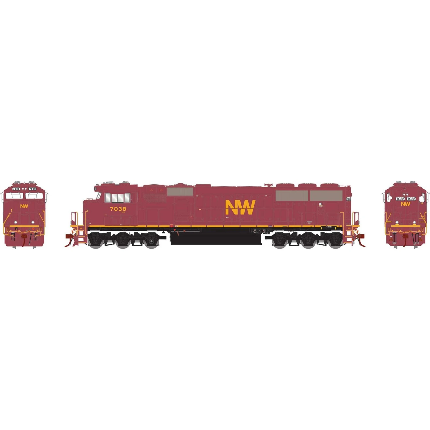 Athearn G65299 HO Scale SD60E Norfolk Southern "NW Heritage" NS 7038 DCC Sound 2 Athearn G65299 HO Scale SD60E Norfolk Southern "NW Heritage" NS 7038 DCC Sound - Image 2