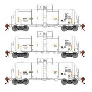 Athearn Genesis G25641 HO Scale 13,600 Gallon Acid Tank Car Kennecott Copper KCCX 3 Pack 1 Athearn Genesis G25641 HO Scale 13,600 Gallon Acid Tank Car Kennecott Copper KCCX 3 Pack