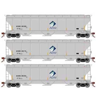 Athearn Genesis G89985 HO Scale Trinity 3 Bay Covered Hopper ADMX 3 Pack #2 1 Athearn Genesis G89985 HO Scale Trinity 3 Bay Covered Hopper ADMX 3 Pack #2