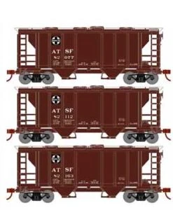 Athearn HO Scale 15411 PS-2 2003 Covered Hopper Santa Fe ATSF 3 Pack