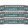 Athearn RTR 28580 N Scale Bombardier Coach Cars Metrolink Refurbished SCAX 3 Pack