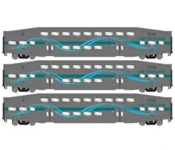Athearn RTR 29701 HO Scale Bombardier Coach Metrolink Refurbished SCAX 3 Pack