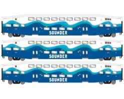 Athearn RTR 29711 HO Scale Bombardier Coach Sounder SDRX 3 Pack
