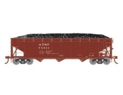Athearn RTR 33077 HO Scale 40' Offset Coal Hopper W/Load Santa Fe ATSF 75811