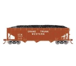 Athearn RTR 33086 HO Scale 40' Offset Coal Hopper W/Load Grand Trunk Western GTW 111609