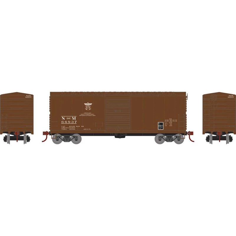 Athearn RTR 67978 HO Scale 40' Modernized Boxcar Nacionales De Mexico NdeM 66937 2 Athearn RTR 67978 HO Scale 40' Modernized Boxcar Nacionales De Mexico NdeM 66937 - Image 2