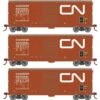 Athearn RTR 69444 HO Scale 40' Modernized Boxcar Canadian National CN 3 Pack