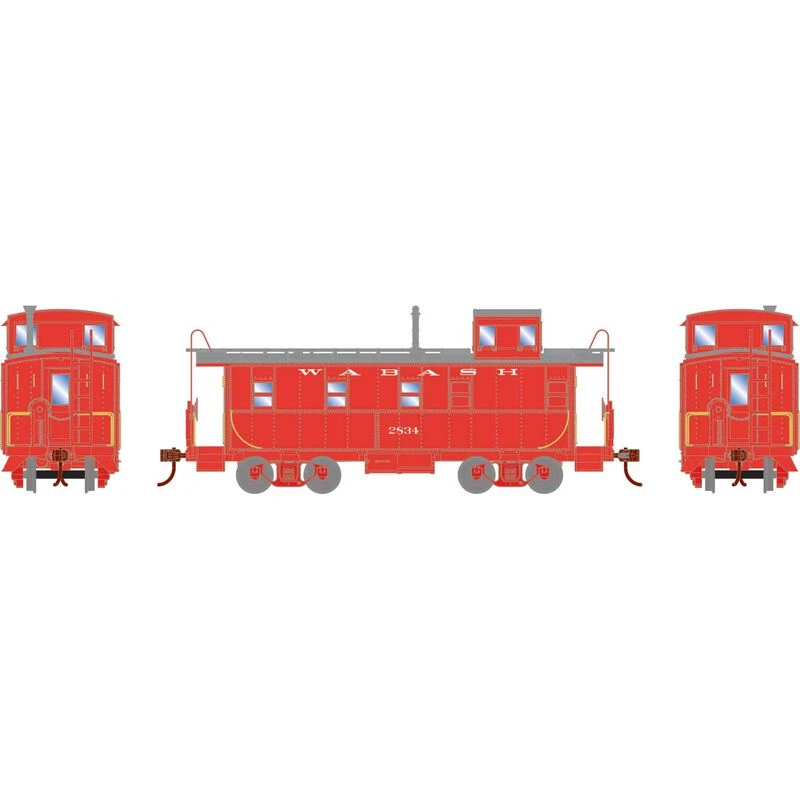 Athearn RTR 74033 HO Scale Cupola Caboose Wabash WAB 2834 2 Athearn RTR 74033 HO Scale Cupola Caboose Wabash WAB 2834 - Image 2