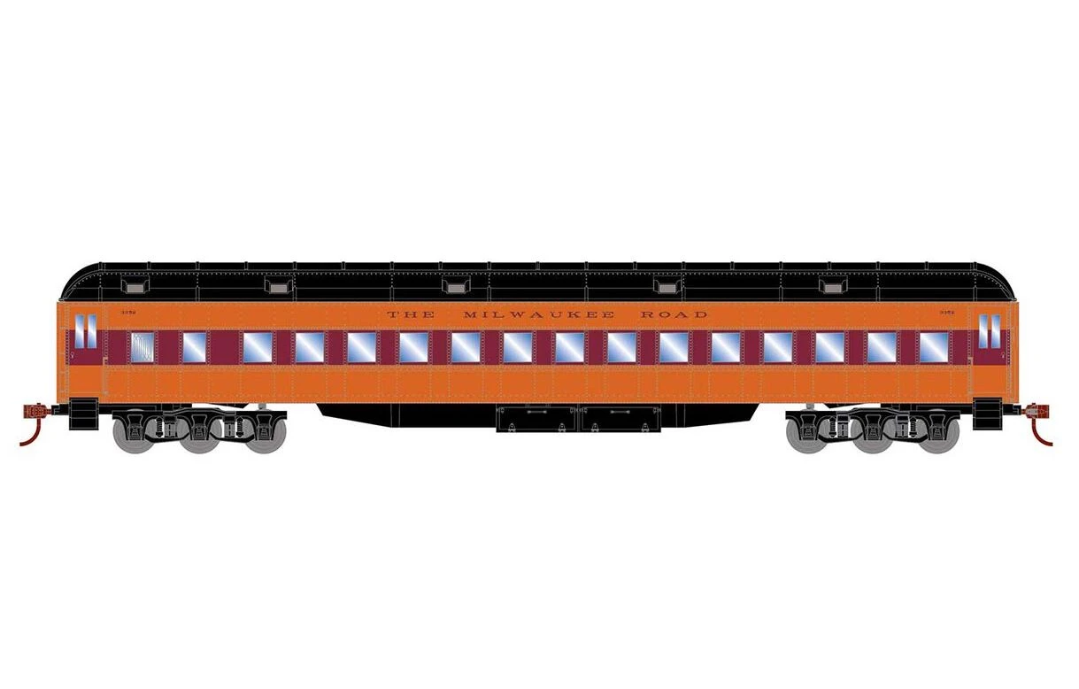 Athearn RTR 88221 HO Scale Heavyweight Coach Passenger Car Milwaukee Road MILW 3352 1 Athearn RTR 88221 HO Scale Heavyweight Coach Passenger Car Milwaukee Road MILW 3352