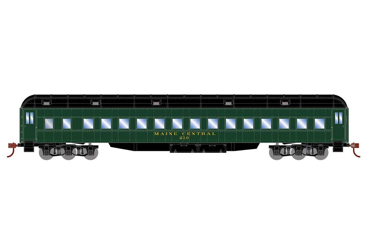 Athearn RTR 88222 HO Scale Heavyweight Coach Passenger Car Maine Central MEC 210 1 Athearn RTR 88222 HO Scale Heavyweight Coach Passenger Car Maine Central MEC 210
