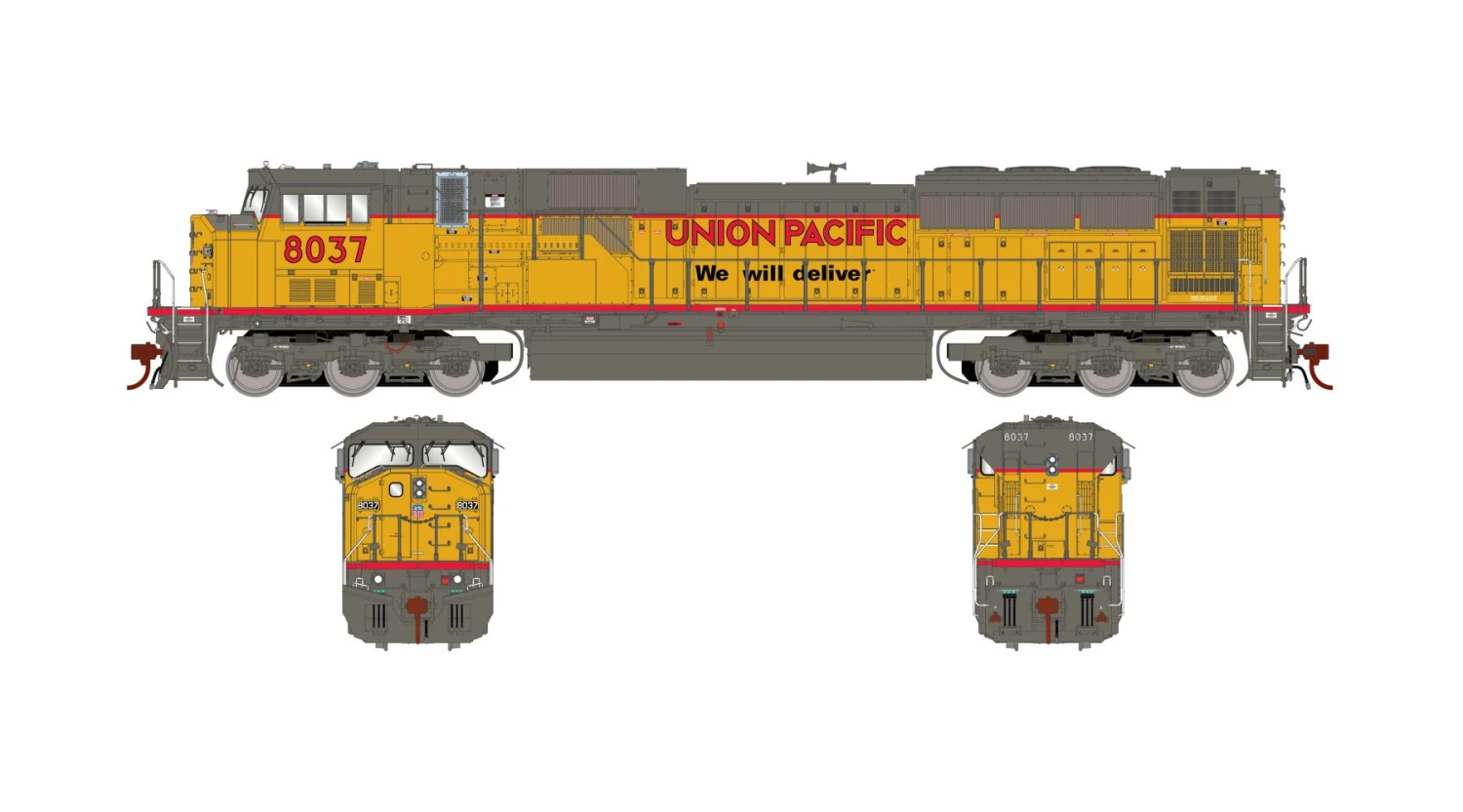 Athearn Genesis ATHG27278 HO EMD SD90/43MAC, Standard DC, Union Pacific #8037 1 Athearn Genesis ATHG27278 HO EMD SD90/43MAC, Standard DC, Union Pacific #8037