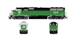 Athearn Genesis ATHG75538 HO EMD SD60M, Standard DC, Burlington Northern #9211