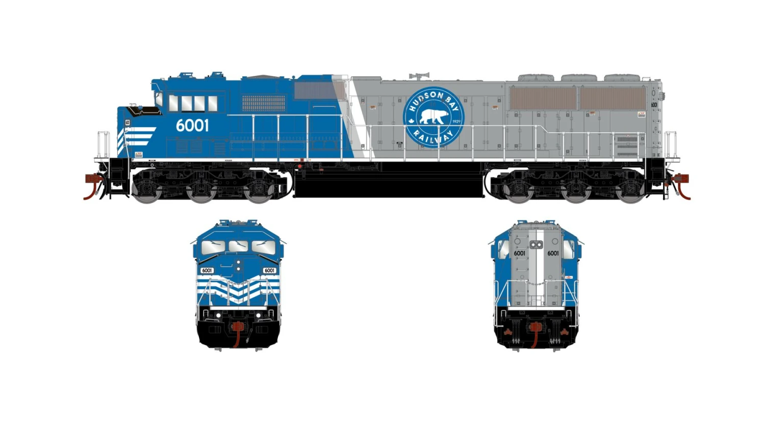 Athearn Genesis ATHG75546 HO EMD SD60M, Standard DC, Hudson Bay Railway #6001 1 Athearn Genesis ATHG75546 HO EMD SD60M, Standard DC, Hudson Bay Railway #6001