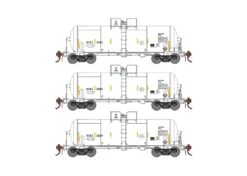 Athearn Genesis ATHG25641 HO 13,000 Gallon Acid Tank Car, Kennecott Copper 3-Pack